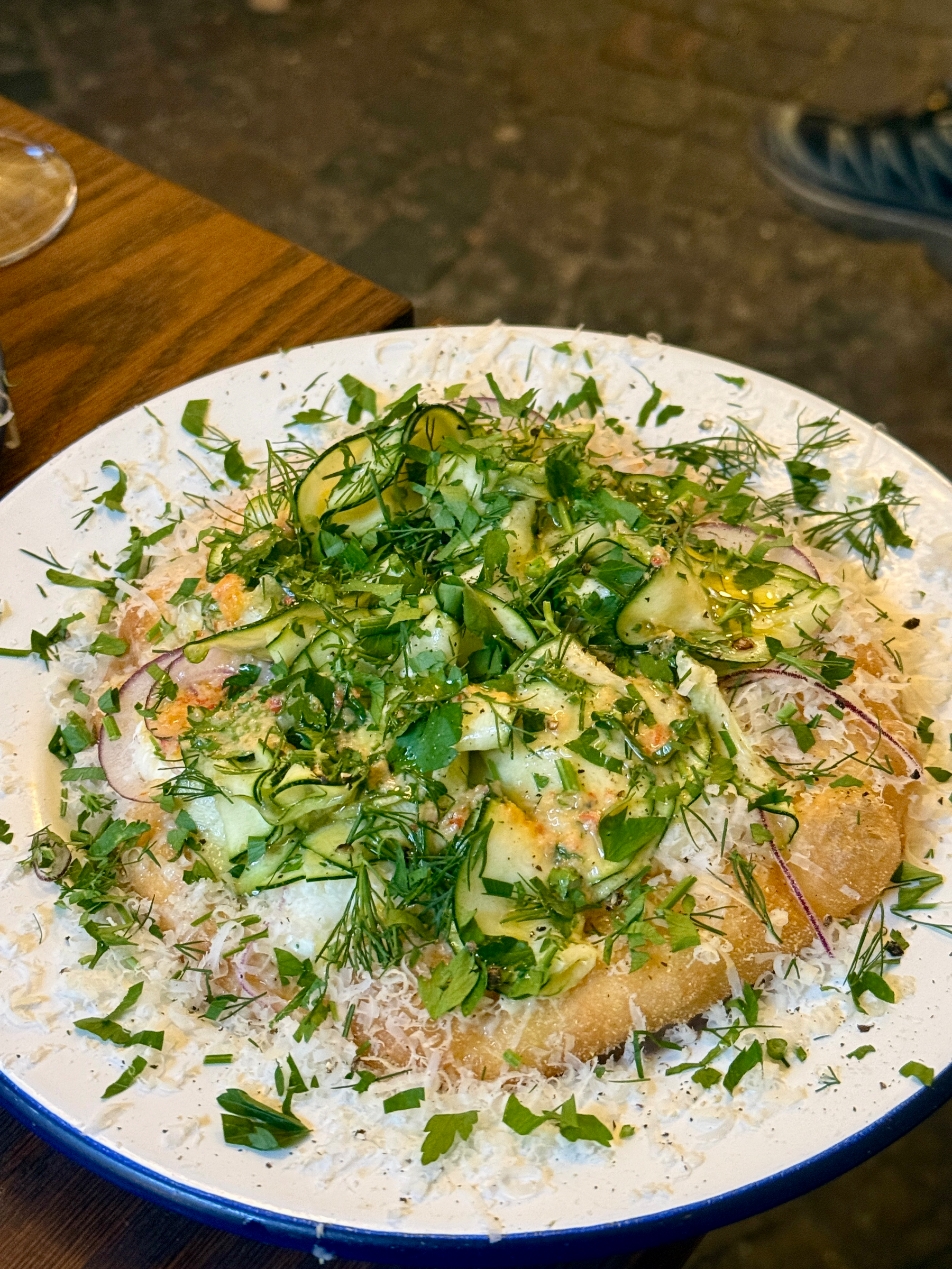 Langos med zucchini